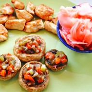 Шампиньоны фаршированные овощами