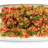 Шампиньоны с камутом, помидорами и эстрагоном