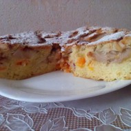 Шарлотка с яблоками и мандаринами