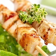 Шашлык из индейки и абрикосов