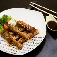 Шашлыки из морского ангела в кунжуте