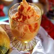 Шербет из папайи и лайма
