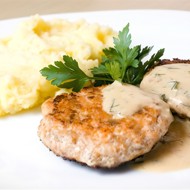 Шницель из сборных овощей в молочном соусе