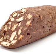 Шоколадная колбаса с грецкими орехами и коньяком