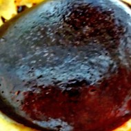 Шоколадный фондан с миндалем в апельсинах