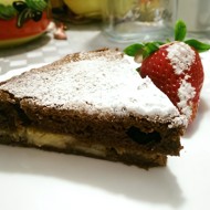 Шоколадный кекс с банановой прослойкой