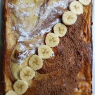 Шоколадно-банановый брауни-чизкейк