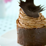 Шоколадное бланманже с соусом капучино