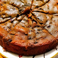 Шоколадный кекс с черникой