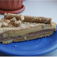 Шоколадный торт с бананом.