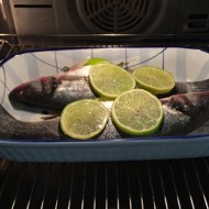 Сибас, запеченный с тимьяном