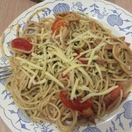 Сливочная паста с кальмарами