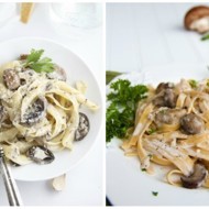 Сливочная паста с консервированными шампиньонами