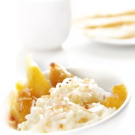 Сливочный суп из кураги с рисом