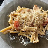 Сливочно-томатная паста с рыбой