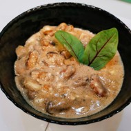 Сливочные мидии с моцареллой