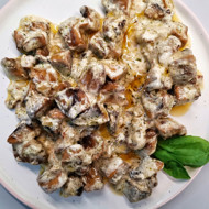 Сливочные шампиньоны с тыквой