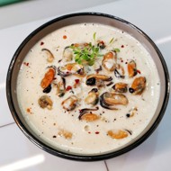 Сливочный суп с мидиями