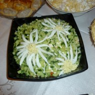 Слоеный салат с горбушей