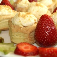 Слоенные корзиночки с сыром маскарпоне