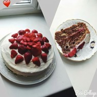 Сметанный пирог «Зебра»