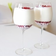 Сметанное желе с гранатом