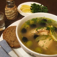 Солянка с семгой