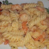 Спагетти с креветками по-креольски