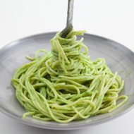 Спагетти с лимонным песто