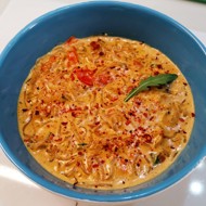 Спагетти с сыром страчателла