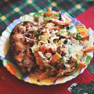 Стейк семги с лаймом и травами