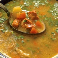 Суп из баранины «Пити» с шафраном и мятой