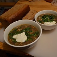 Суп из шампиньонов с перловкой