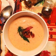 Суп-пюре гороховый с беконом