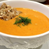 Суп-пюре из баклажанов со сливками