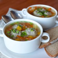 Суп с фрикадельками в микроволновой печи