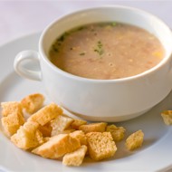 Суп с куриной печенкой