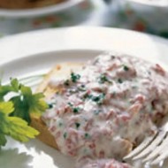 Сушеная говядина в сливочном соусе