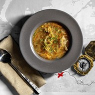 Суточные щи с телятиной и белыми грибами