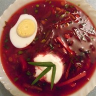 Свекольник с ветчиной