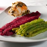 Свекольное пюре с помидорами и апельсиновым соком