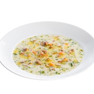 Сырный суп с лисичками