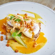 Тако (креветки/авокадо/капуста/яйцо)