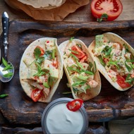 Такос с креветками