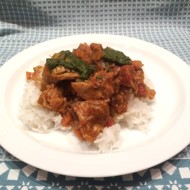 Тажин из морского окуня с черемулой