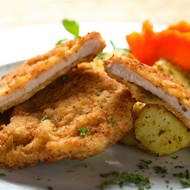 Телятина с картофельным салатом