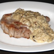 Телятина с грибным соусом