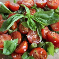 Теплый салат из зеленой фасоли