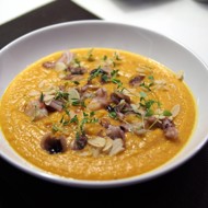 Тыквенный суп с морепродуктами