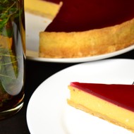 Тыквенно-сливочный чизкейк с брусничным желе